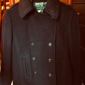 J CREW Women’s black, wool, PEA COAT MEDIUM